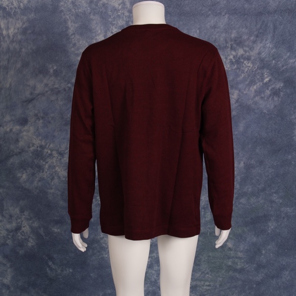Method V-Neck Lightweight Sweater w Faux Crew Look - Picture 2 of 4